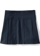 Lands' End Big Girls School Uniform Box Pleat Skirt Top of Knee - Classic navy
