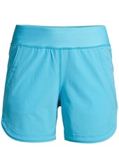 Lands' End Petite 5 Inch Quick Dry Swim Shorts with Panty - Black