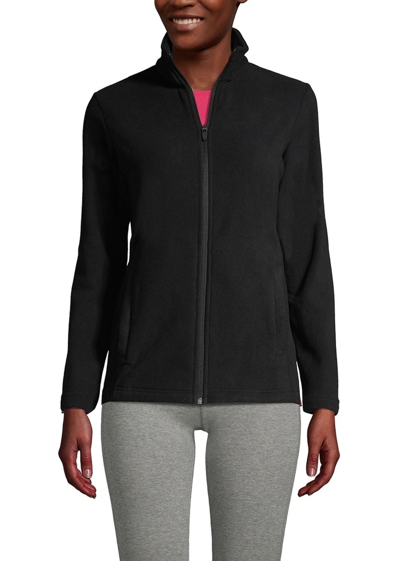 Lands' End Petite Anyweather Fleece Full Zip Jacket - Black