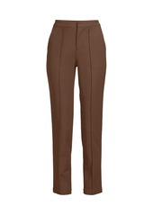 Lands' End Petite High Rise Bi Stretch Pintuck Pencil Ankle Pants - Allspice