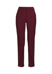 Lands' End Petite High Rise Bi Stretch Pintuck Pencil Ankle Pants - Allspice