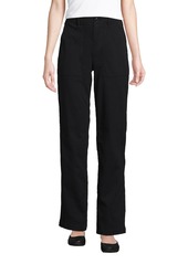 Lands' End Petite High Rise Chino Utility Straight Leg Pants - Cameo gray