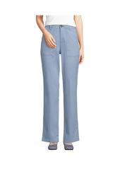 Lands' End Petite High Rise Chino Utility Straight Leg Pants - Pale slate blue