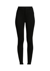 Lands' End Women's High Rise Ponte Polished Leggings - Black