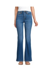 Lands' End Petite Recover Denim High Rise Skinny Flare Jeans - Beau blue