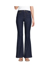 Lands' End Women's Recover Denim High Rise Skinny Flare Jeans - Beau blue