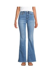 Lands' End Petite Recover Denim High Rise Skinny Flare Jeans - Beau blue