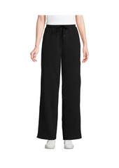 Lands' End Women's Serious Sweats High Rise Relaxed Straight Leg Pants - Light cornflower