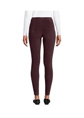 Lands' End Petite Sport Knit High Rise Corduroy Leggings - Black