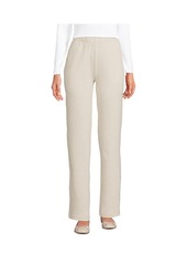 Lands' End Petite Sport Knit High Rise Pants - Flax heather