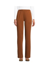 Lands' End Petite Sport Knit High Rise Pants - Flax heather