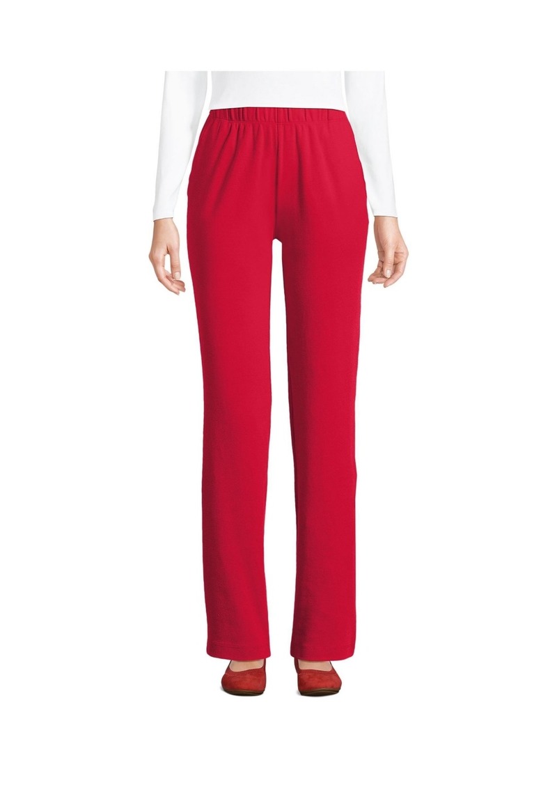 Lands' End Petite Sport Knit High Rise Pants - Heritage red