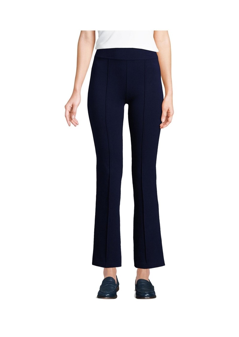 Lands' End Petite Starfish High Rise Kick Flare Crop Pants - Deep sea navy