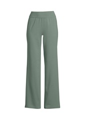 Lands' End Petite Starfish High Rise Wide Leg Pants - Lily pad green