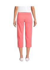 Lands' End Petite Starfish Mid Rise Pull On Crop Pants - Wood lily