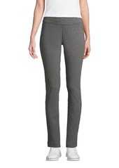 Lands' End Women's Starfish Mid Rise Slim Leg Elastic Waist Pull On Pants - Forest moss