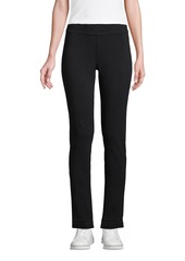 Lands' End Women's Starfish Mid Rise Slim Leg Elastic Waist Pull On Pants - Forest moss