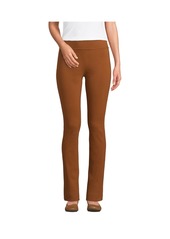 Lands' End Petite Starfish Mid Rise Slim Leg Pants - Dark caramel