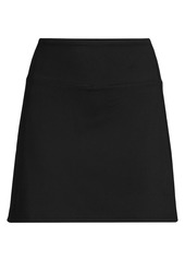 Lands' End Plus Size Active High Impact High Rise Flat Front Skorts - Black