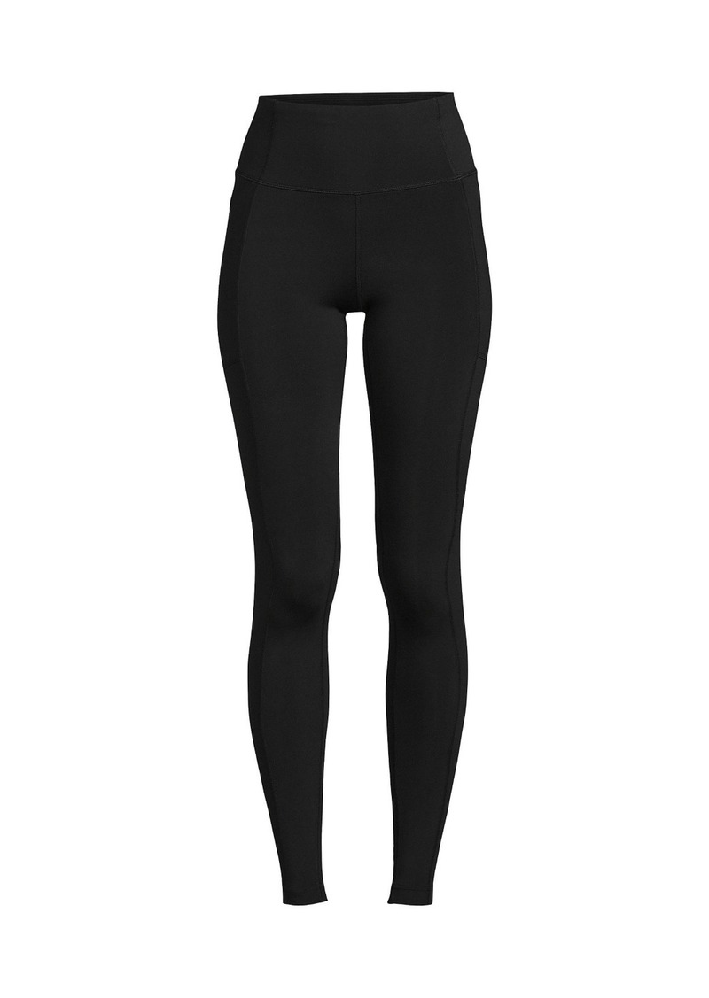 Lands' End Women's Plus Size Active High Impact Pocket Leggings - Black