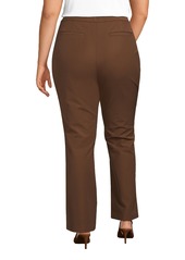 Lands' End Women's High Rise Bi Stretch Pintuck Boot Cut Pants - Allspice