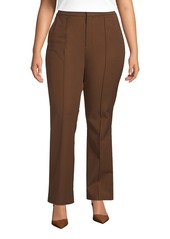 Lands' End Women's High Rise Bi Stretch Pintuck Boot Cut Pants - Allspice