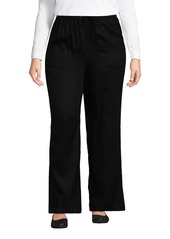 Lands' End Women's High Rise Wide Leg Pants made with Tencel Fibers - Soft indigo