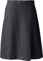 Lands' End Plus Size Solid A-line Skirt Below the Knee - Khaki