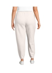 Lands' End Women's Serious Sweats High Rise Jogger Pants - Lavender cloud