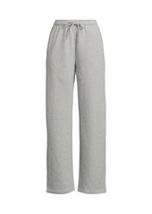 Lands' End Women's Serious Sweats High Rise Relaxed Straight Leg Pants - Light cornflower