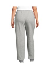 Lands' End Women's Serious Sweats High Rise Relaxed Straight Leg Pants - Light cornflower