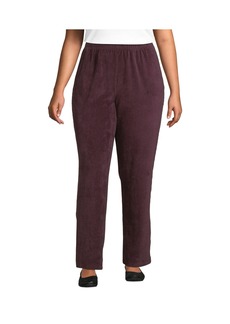 Lands' End Women's Sport Knit High Rise Corduroy Pants - Midnight plum