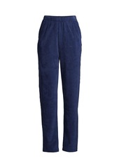 Lands' End Women's Sport Knit High Rise Corduroy Pants - Deep sea navy