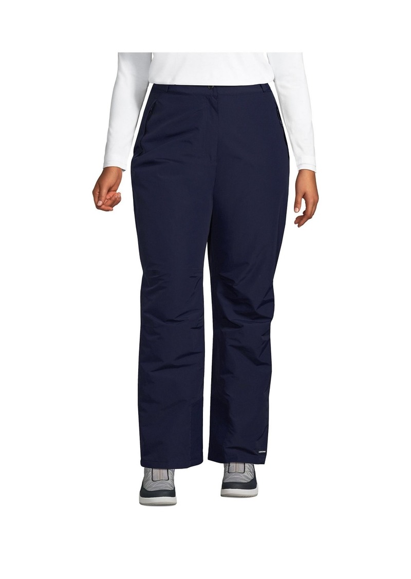 Lands' End Plus Size Squall Waterproof Insulated Snow Pants - Deep sea navy