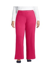 Lands' End Plus Size Starfish High Rise Wide Leg Pants - Spiced rhubarb