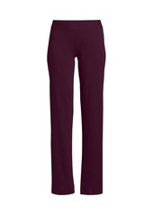 Lands' End Plus Size Starfish Mid Rise Straight Leg Pants - Spiced rhubarb