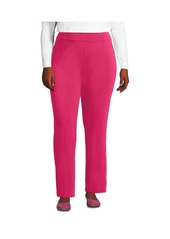 Lands' End Plus Size Starfish Mid Rise Straight Leg Pants - Spiced rhubarb