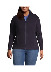 Lands' End Plus Size Thermacheck 100 Fleece Jacket - Iron heather