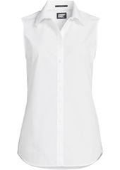 Lands' End Plus Size Wrinkle Free No Iron Shirt - White