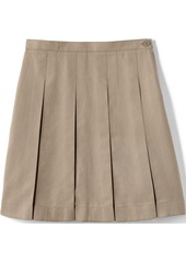 Lands' End School Uniform Girls Box Pleat Skirt Below the Knee - Classic navy