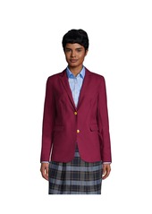 Lands' End Women's School Uniform Hopsack Blazer - Slate frost