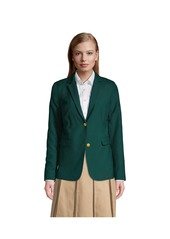 Lands' End Women's School Uniform Hopsack Blazer - Slate frost