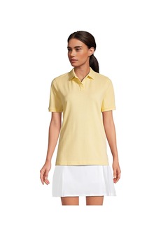 Lands' End Women's School Uniform Short Sleeve Mesh Polo Shirt - Maize