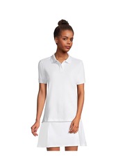Lands' End Women's School Uniform Short Sleeve Mesh Polo Shirt - Classic navy