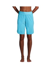 "Lands' End Women's 11"" Quick Dry Modest Swim Shorts with Panty - Turquoise"