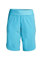 "Lands' End Women's 11"" Quick Dry Modest Swim Shorts with Panty - Turquoise"