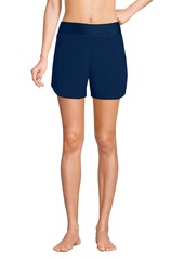 "Lands' End Women's 5"" Quick Dry Swim Shorts with Panty - Blackberry"