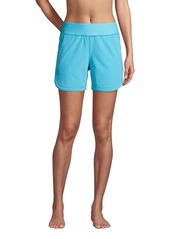 "Lands' End Women's 5"" Quick Dry Swim Shorts with Panty - Black"