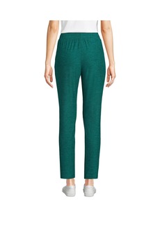 Lands' End Women's Active High Rise Soft Performance Refined Tapered Ankle Pants - Deep balsam space dye