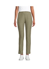 Lands' End Women's Active High Rise Soft Performance Refined Tapered Ankle Pants - Deep balsam space dye